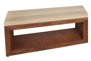 Artiss ławka 110x40x46cm corten