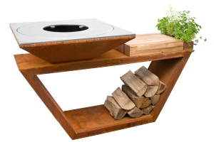 Artiss palenisko-grill ogrodowy G4 corten