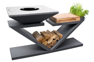 Artiss palenisko-grill ogrodowy G5 grafit